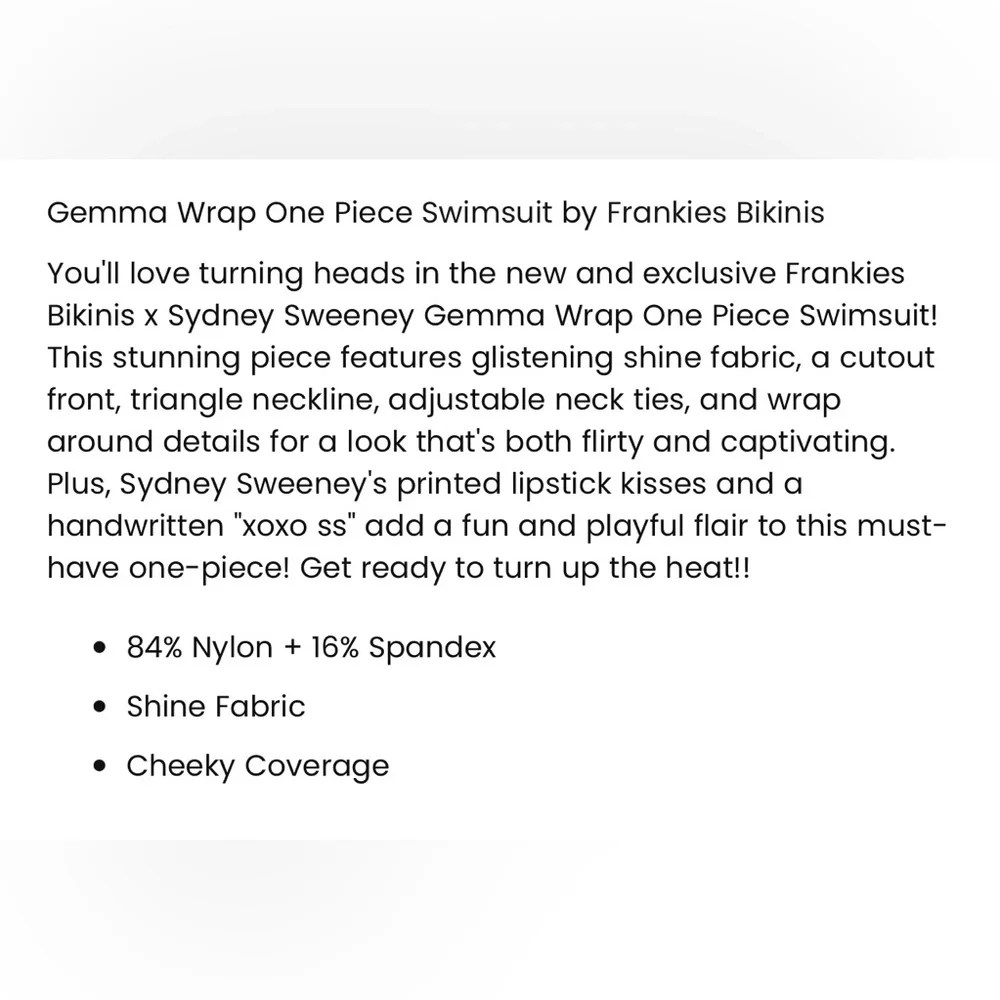 Frankie's Bikinis Gemma Wrap One Piece Swimsuit shine